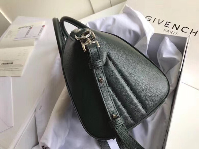 Givenchy Grained Calfskin Small Antigona Bag BB0511 Blackish green