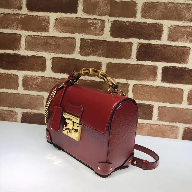 Gucci Padlock GG small bamboo shoulder Backpack 603221 red