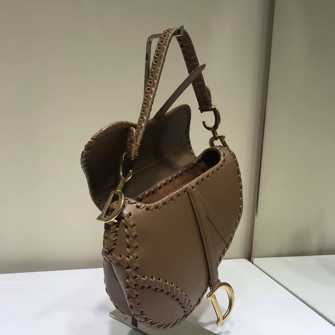 Dior SADDLE SOFT CALFSKIN BAG C2478 brown