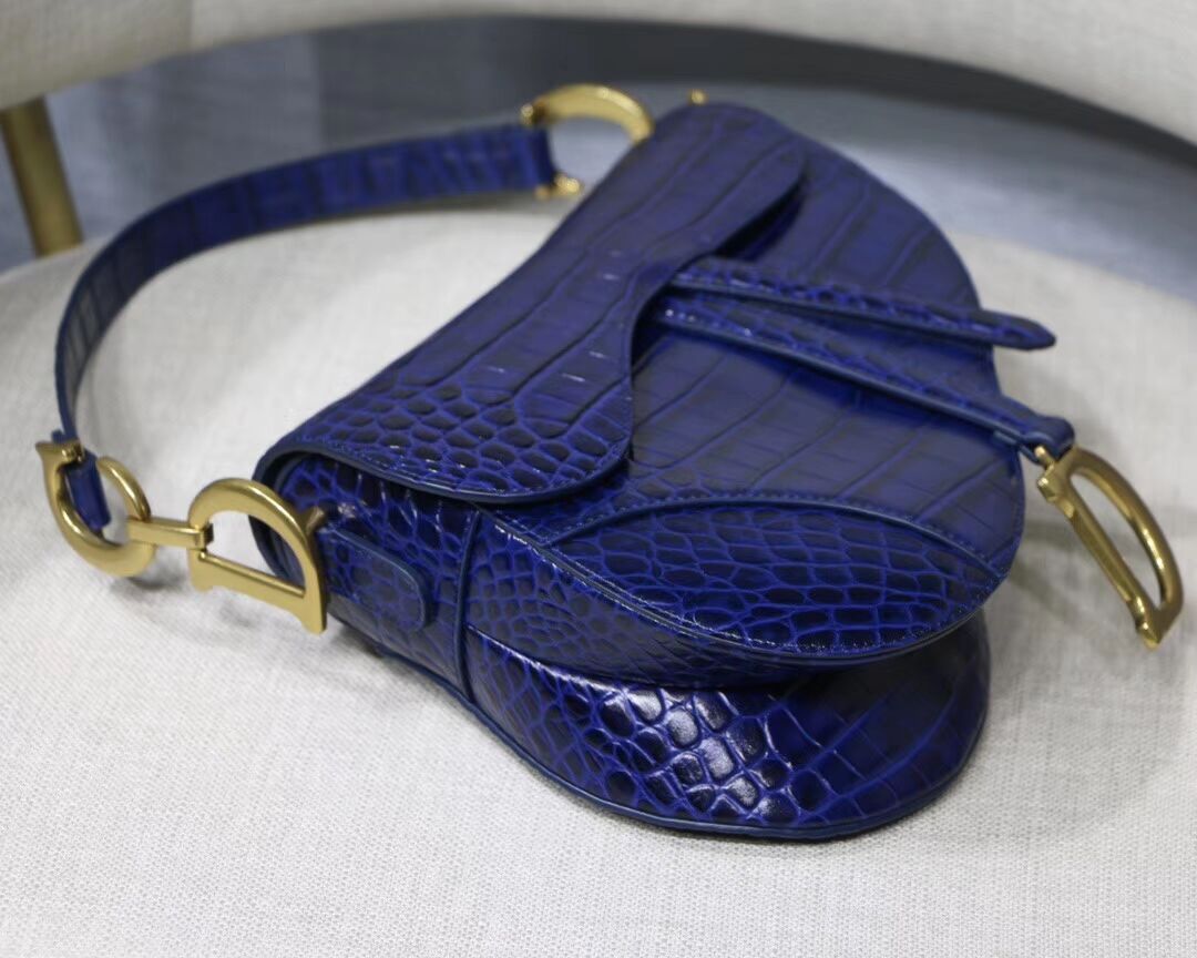 Dior SADDLE SOFT CALFSKIN BAG C9045 blue