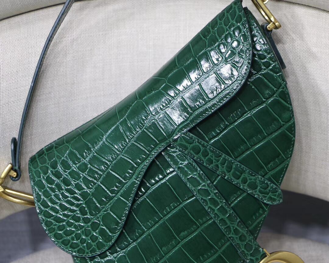 Dior SADDLE SOFT CALFSKIN BAG C9045 green