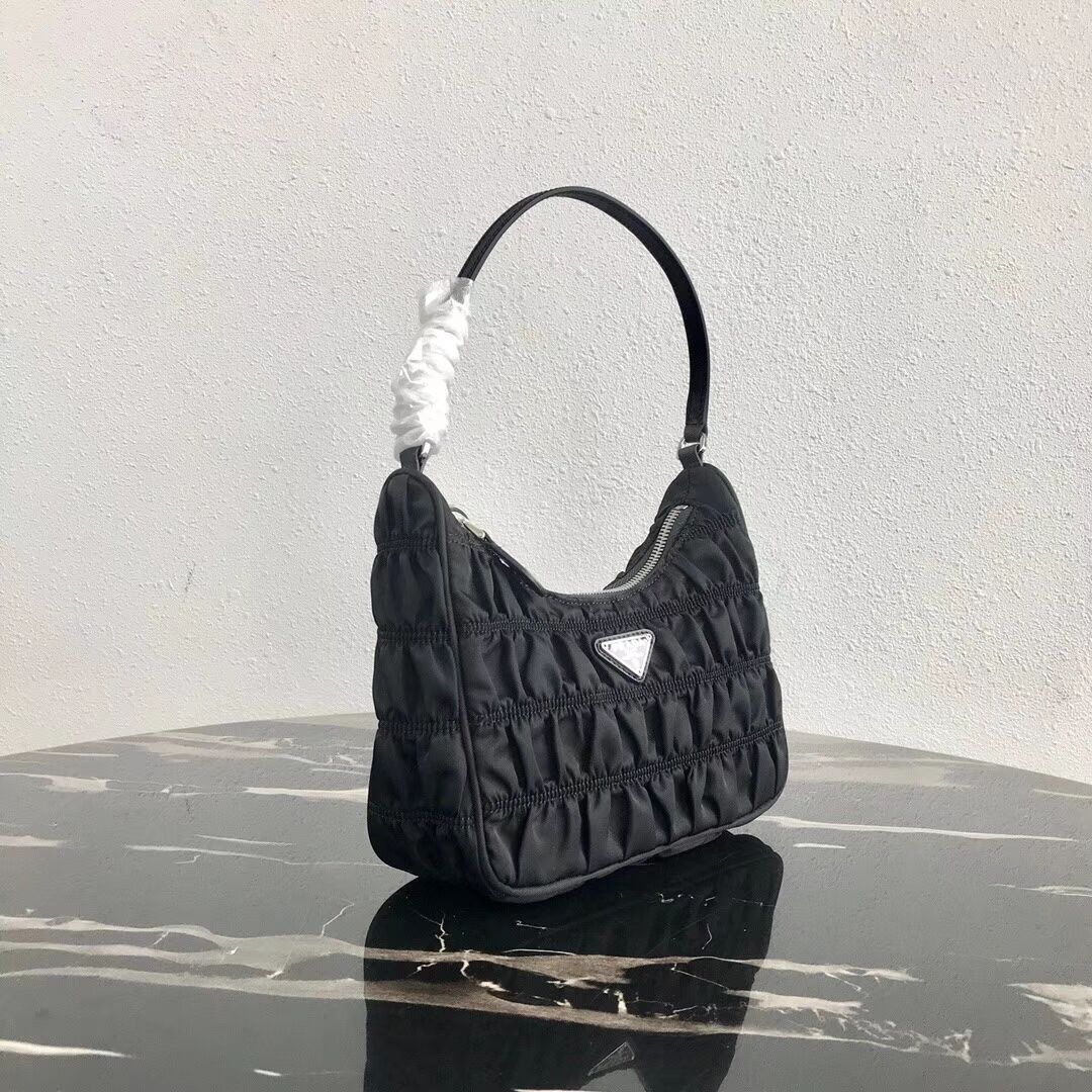 Prada Nylon and Saffiano leather mini bag 1NE204 black