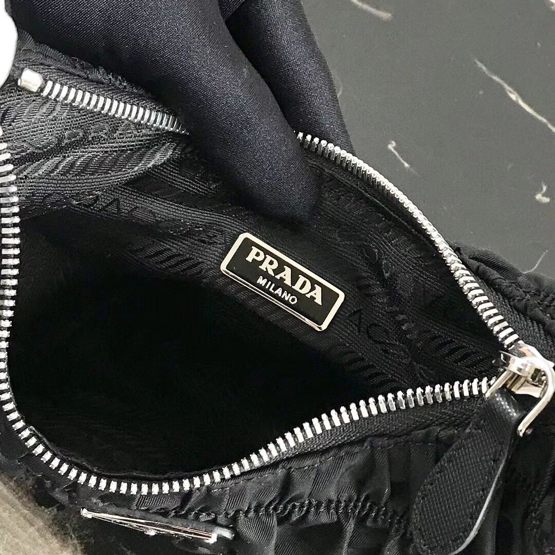 Prada Nylon and Saffiano leather mini bag 1NE204 black