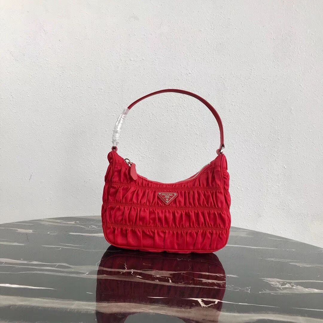 Prada Nylon and Saffiano leather mini bag 1NE204 red