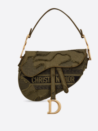 DIOR GREEN SADDLE CAMOUFLAGE POUCH M0446C