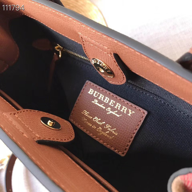 BurBerry Leather Tote Bag 7461 brown