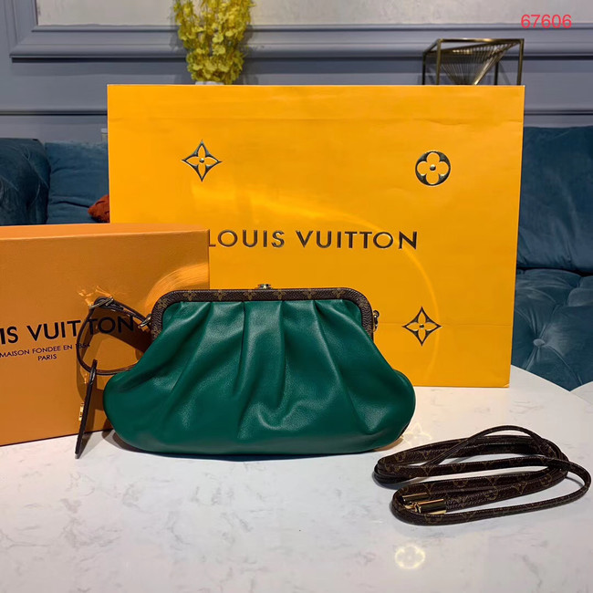 Louis Vuitton Original Leather Clutch M67606 Green&Brown