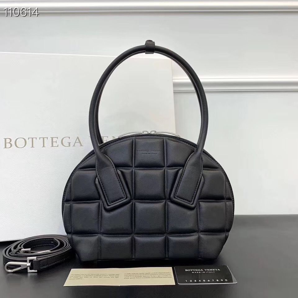 Bottega Veneta Original Woven Leather Square Shell Bag BV67130 Black