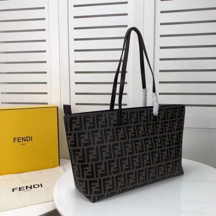 FENDI Shopper canvas bag F8008 brown