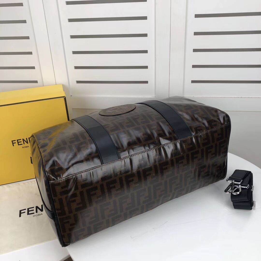 FENDI Travelling bag F7012 dark brown