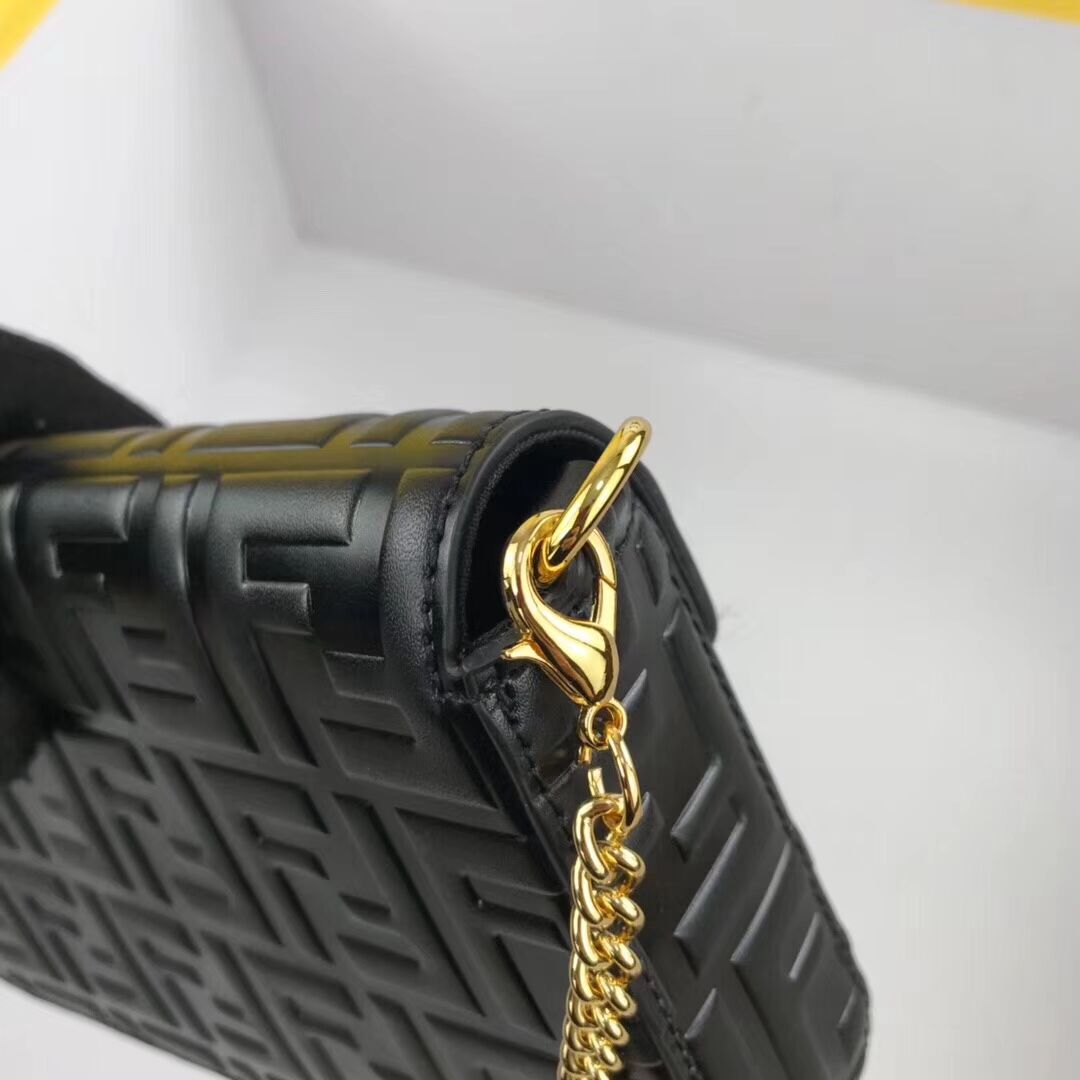 Fendi WALLET ON CHAIN WITH POUCHES leather mini-bag 8BS032 black