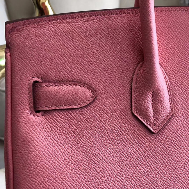 Hermes original Epsom Leather HB35O pink&silver Metal