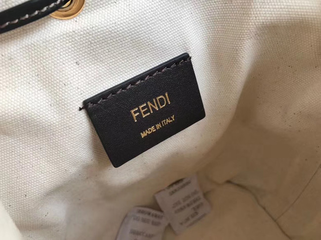 FENDI MON TRESOR Mini bag in beige canvas 8BS010