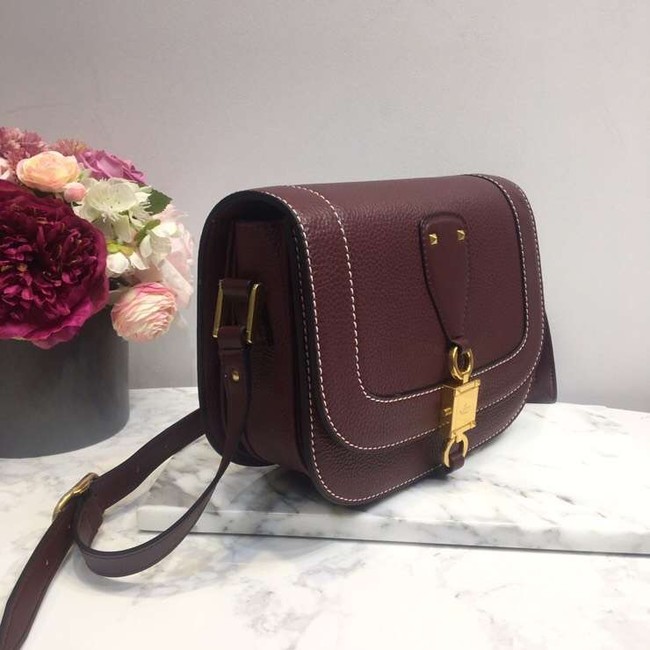 VALENTINO Origianl leather shoulder bag 0705 Burgundy