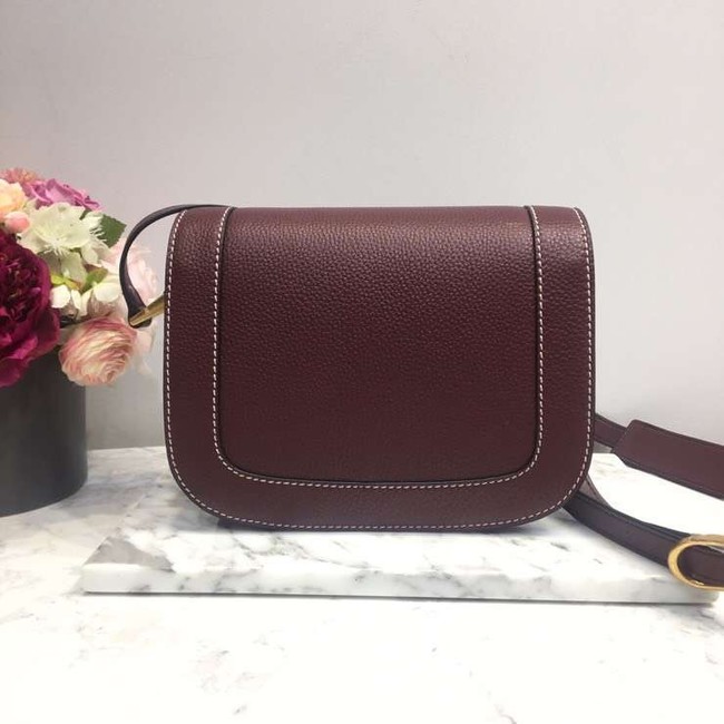 VALENTINO Origianl leather shoulder bag 0705 Burgundy