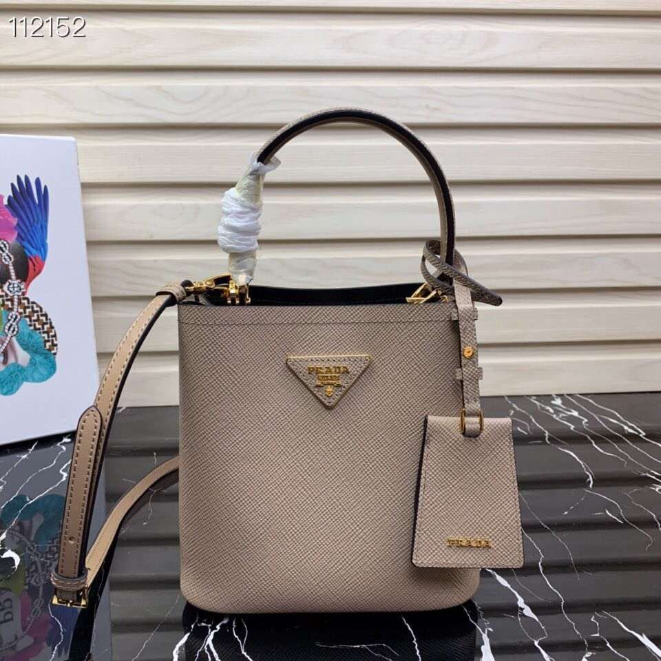 Prada Panier small Original Saffiano Bag 1BA217 Apricot