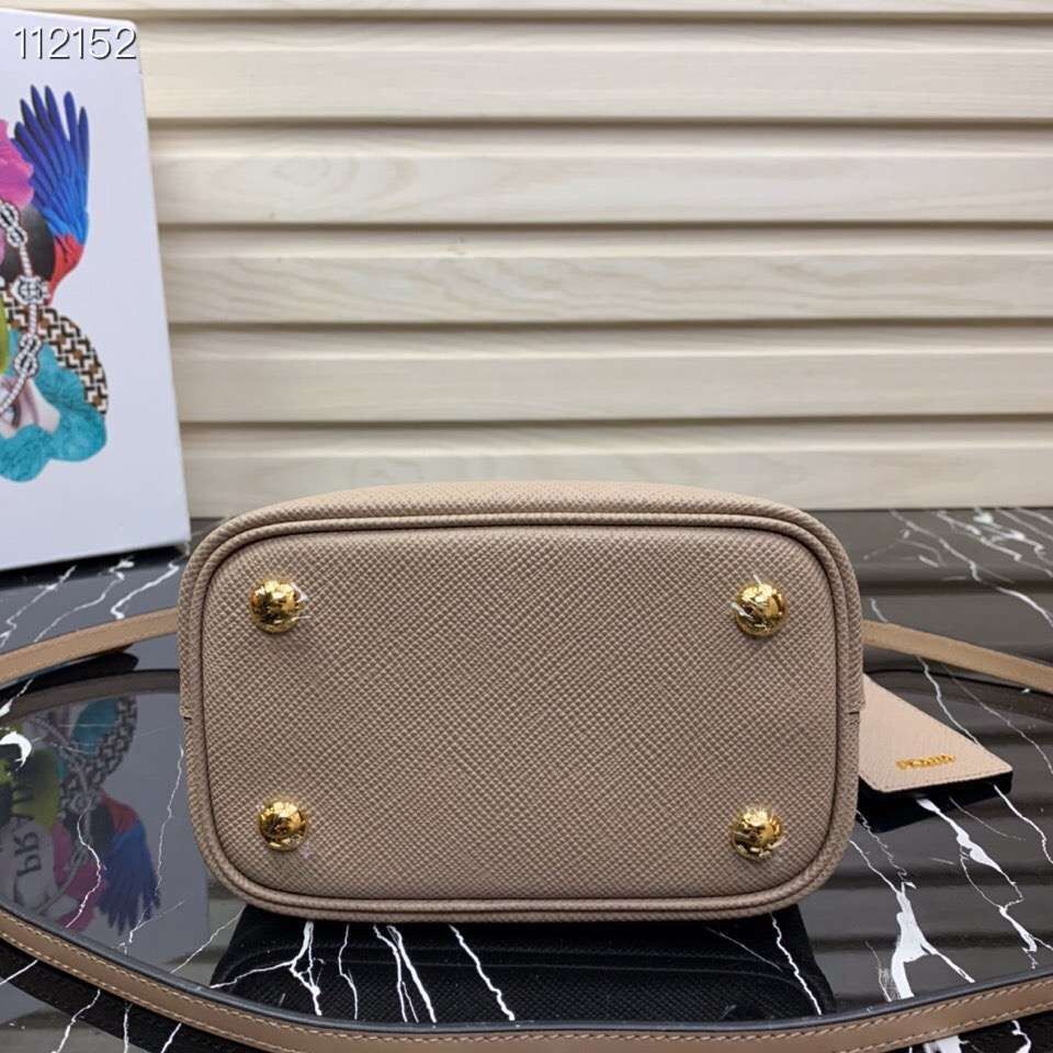 Prada Panier small Original Saffiano Bag 1BA217 Apricot