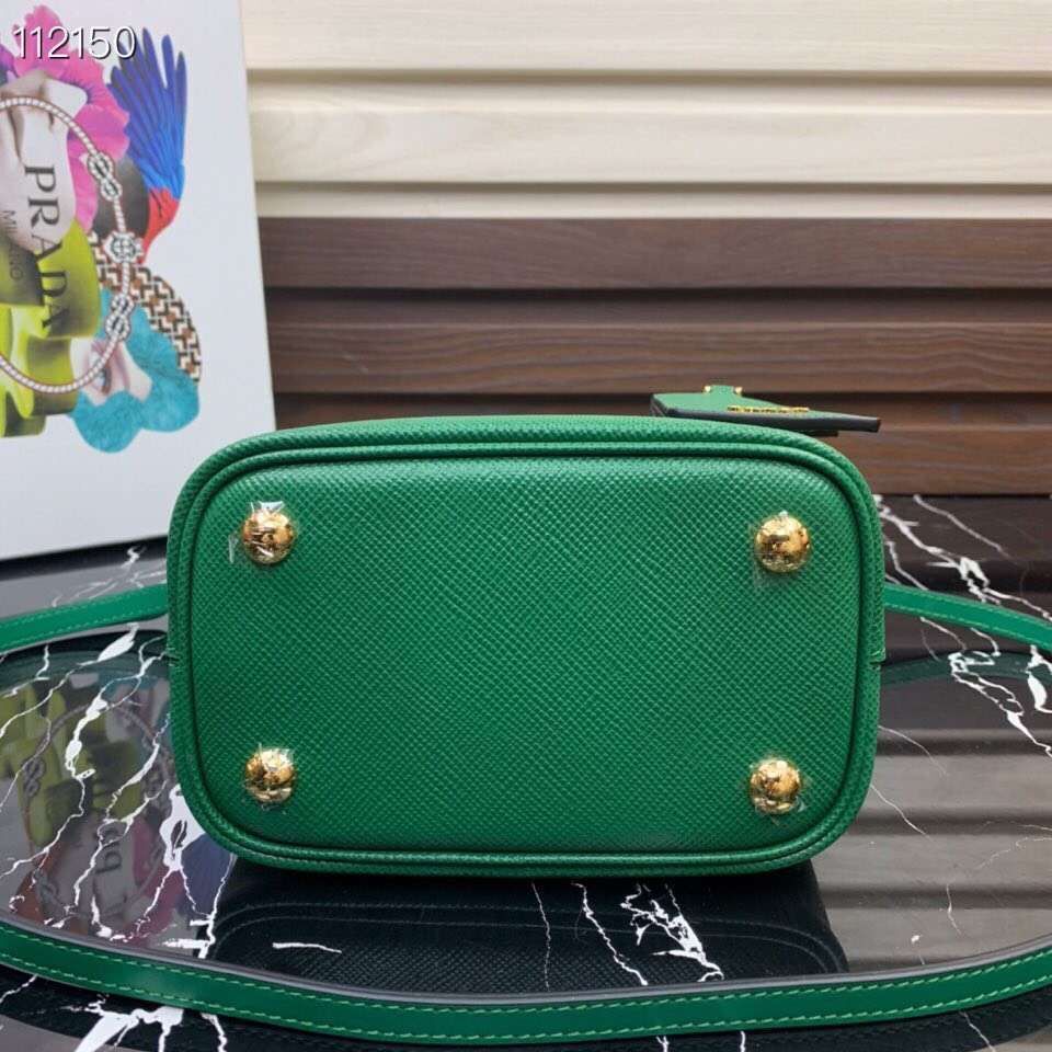 Prada Panier small Original Saffiano Bag 1BA217 Green