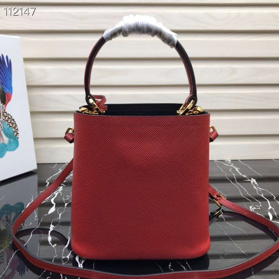 Prada Panier small Original Saffiano Bag 1BA217 Red