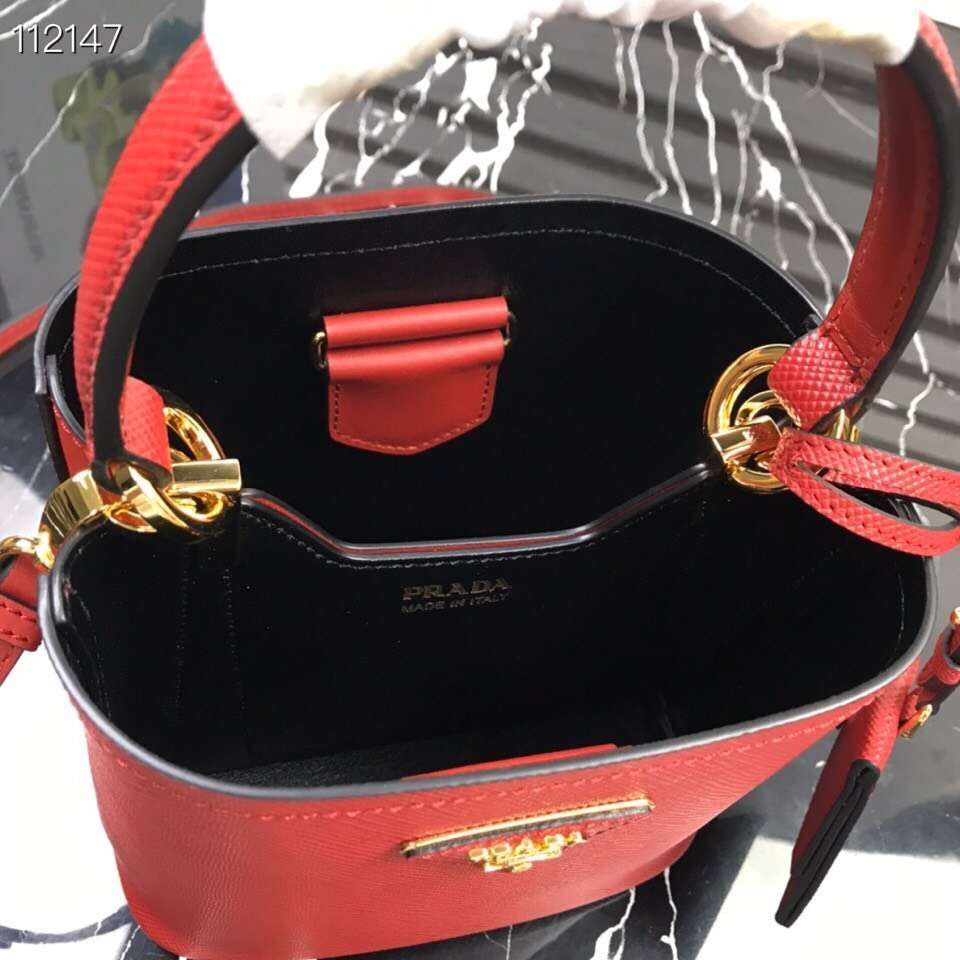 Prada Panier small Original Saffiano Bag 1BA217 Red