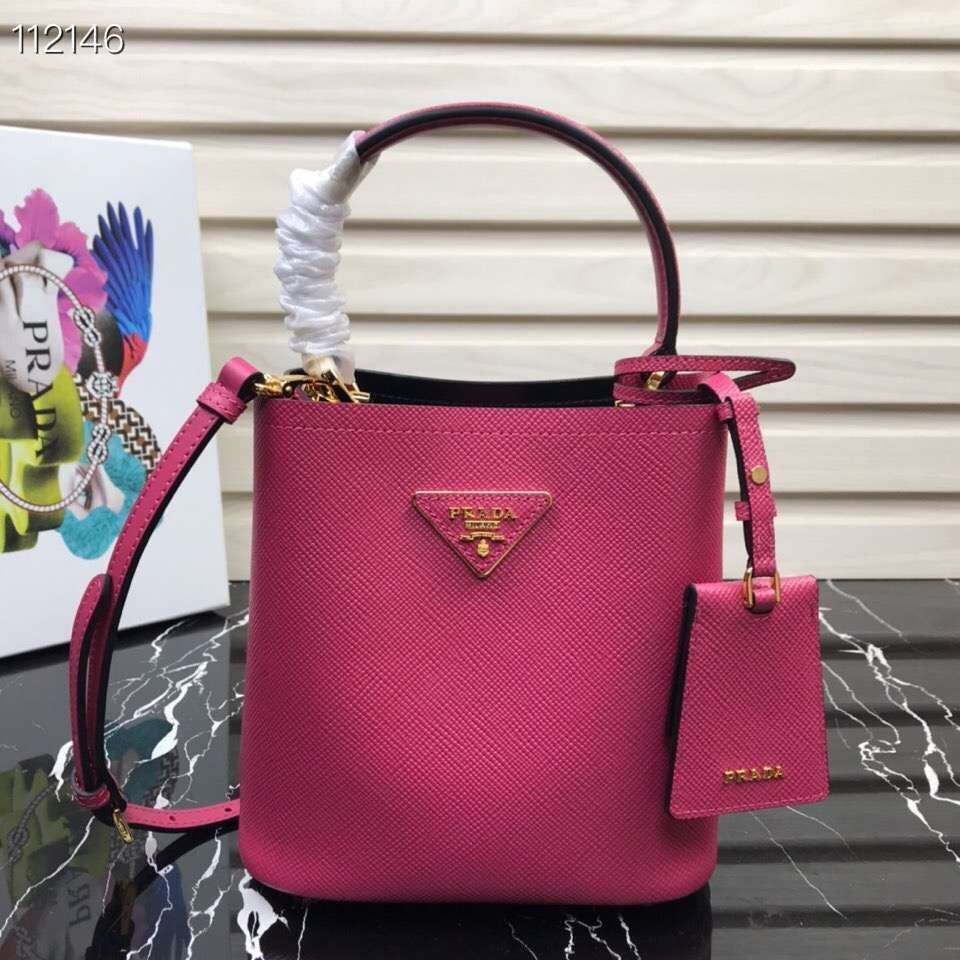 Prada Panier small Original Saffiano Bag 1BA217 Rose