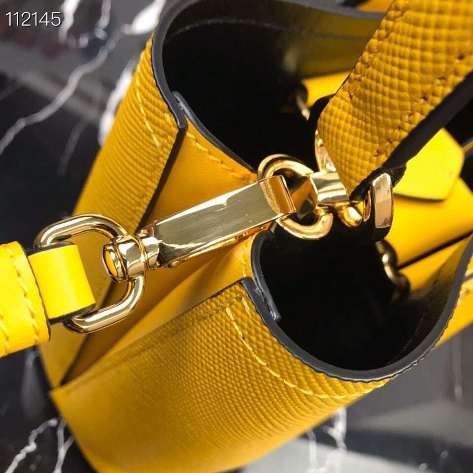 Prada Panier small Original Saffiano Bag 1BA217 Yellow