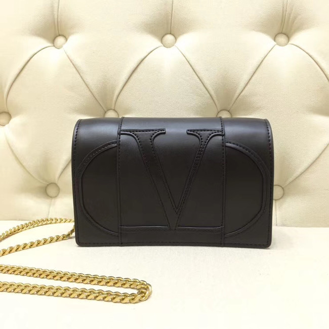 VALENTINO Origianl leather mini shoulder bag 7676 black