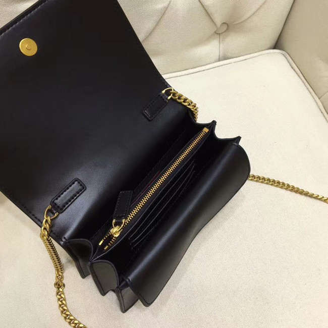 VALENTINO Origianl leather mini shoulder bag 7676 black