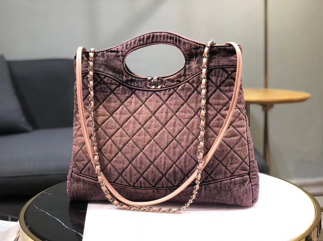 CHANEL Denim 31 Shopping bag AS1407 pink 