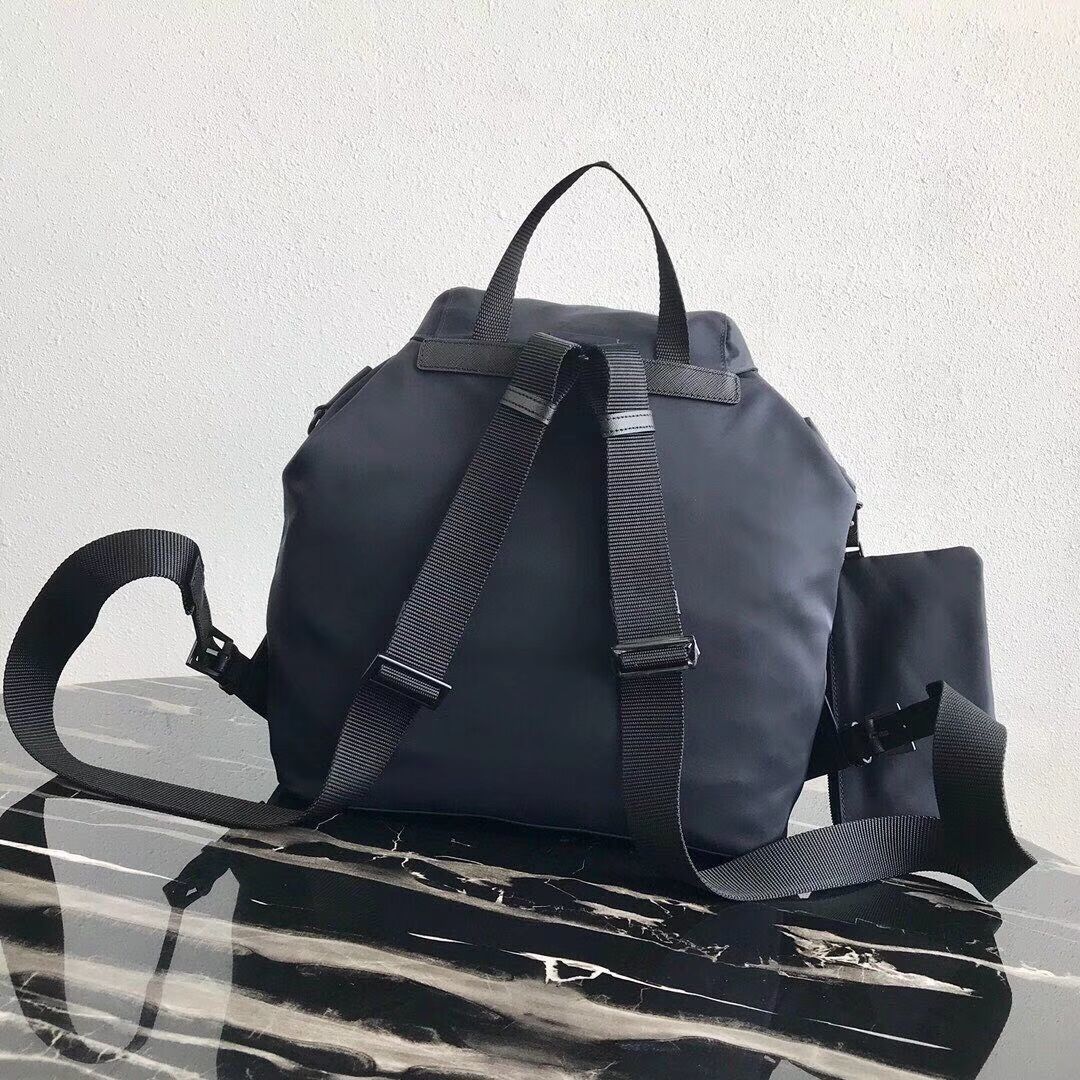 Prada Re-Nylon backpack 1BZ811 black&blue