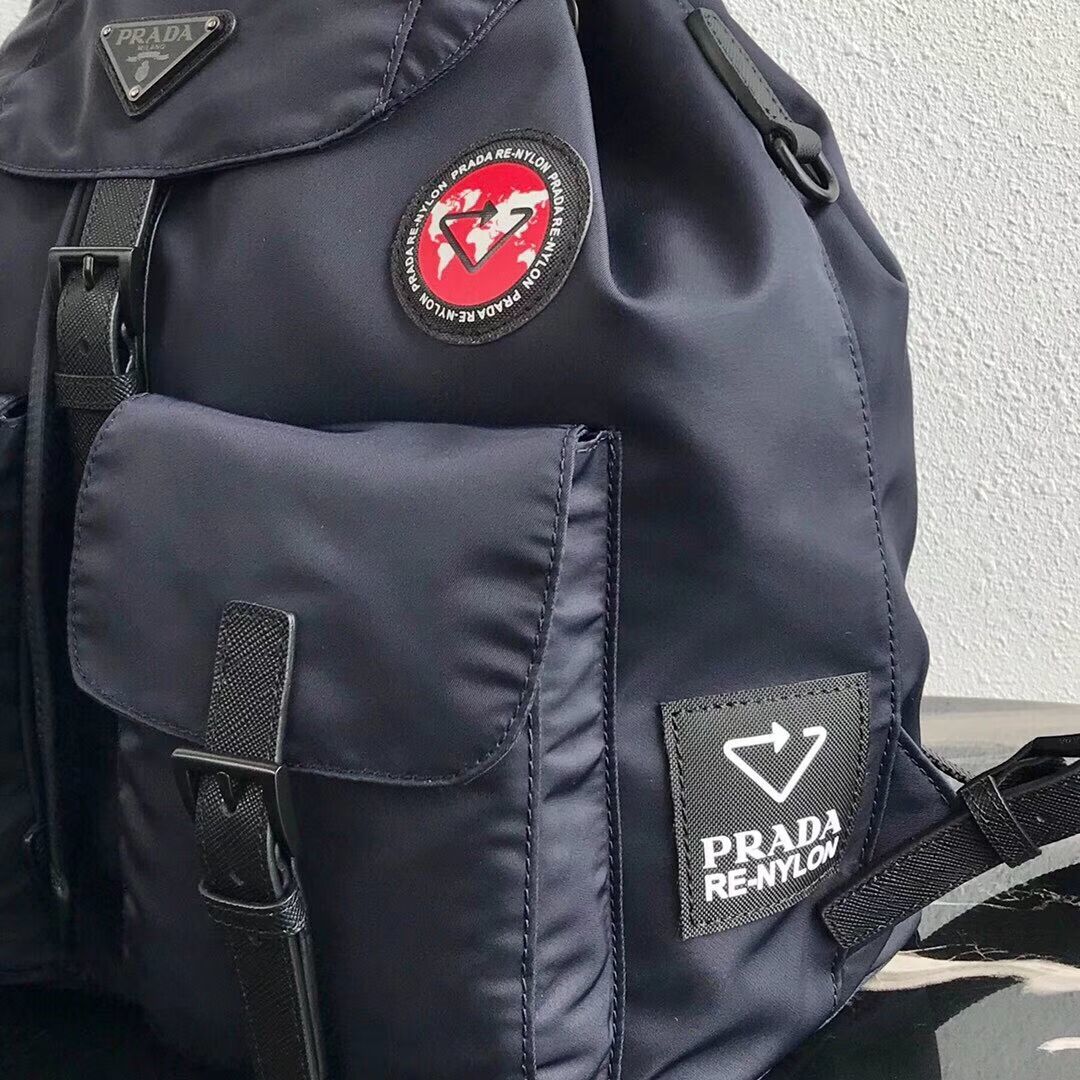 Prada Re-Nylon backpack 1BZ811 black&red