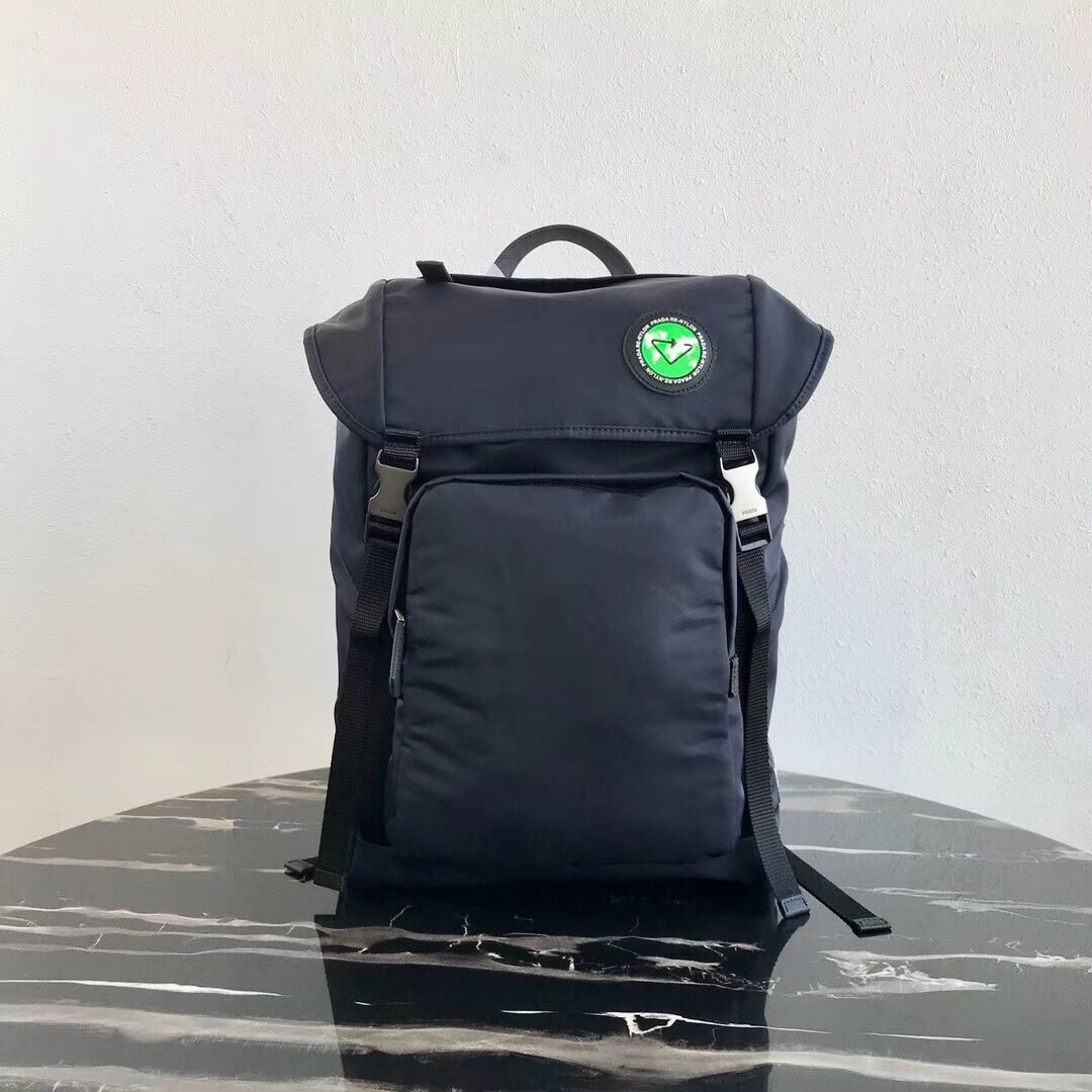 Prada Re-Nylon backpack 2VZ135 black&green