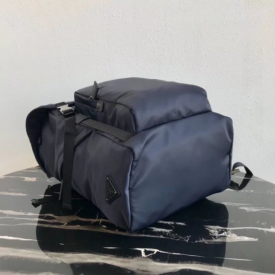 Prada Re-Nylon backpack 2VZ135 black&orange