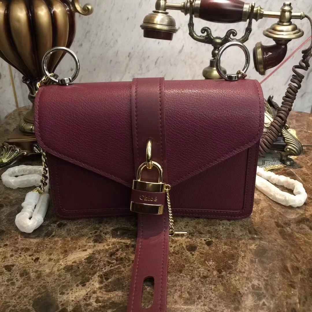 Chloe Original Calfskin Leather Bag 3S068 Burgundy