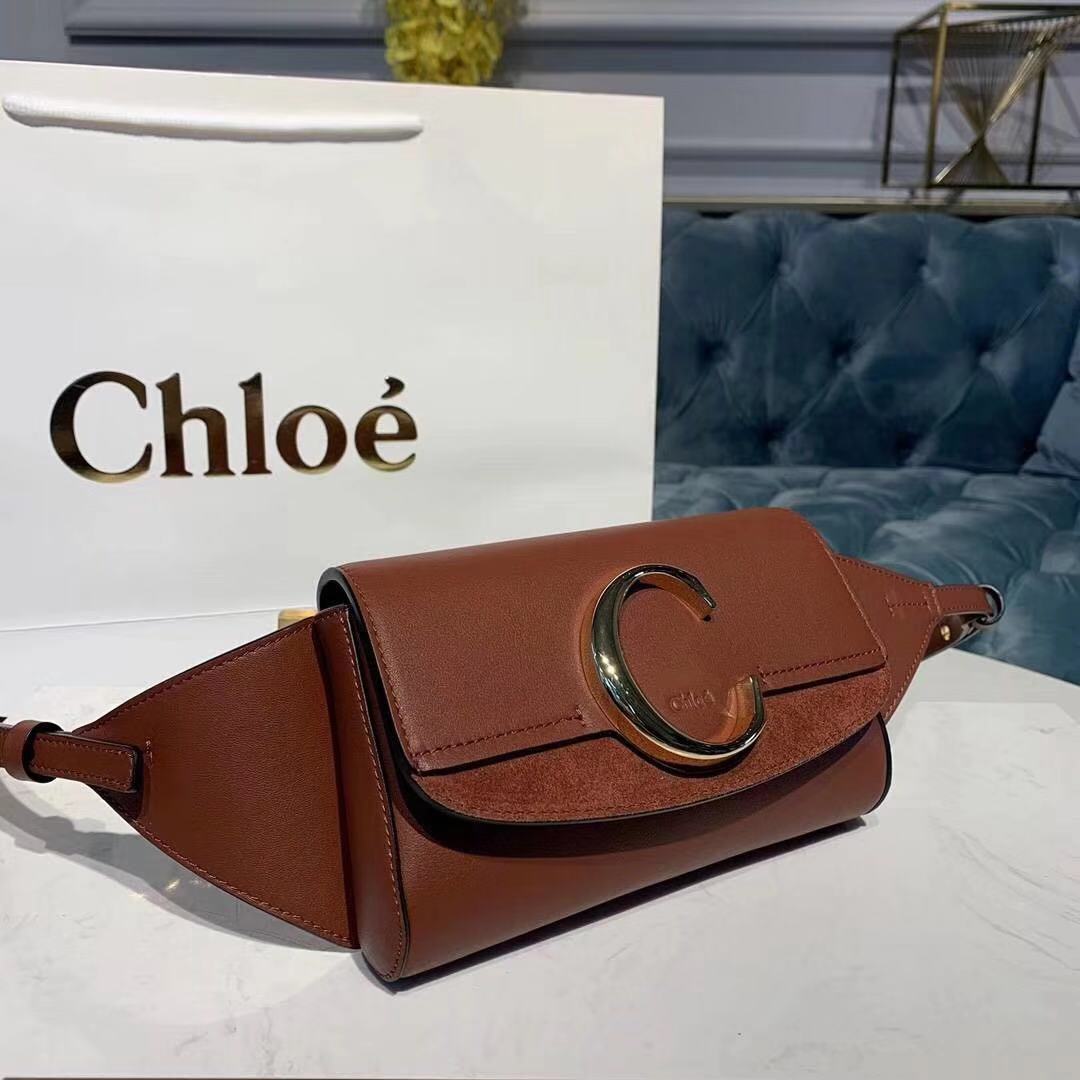 Chloe Original Leather Belt Bag 3S036 brown