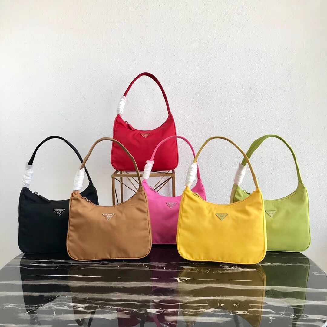 Prada Re-Edition nylon Tote bag MV519 yellow