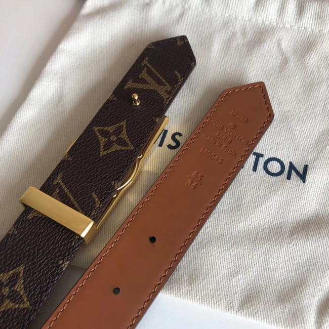 Louis Vuitton Leather Belt M0196W 30MM