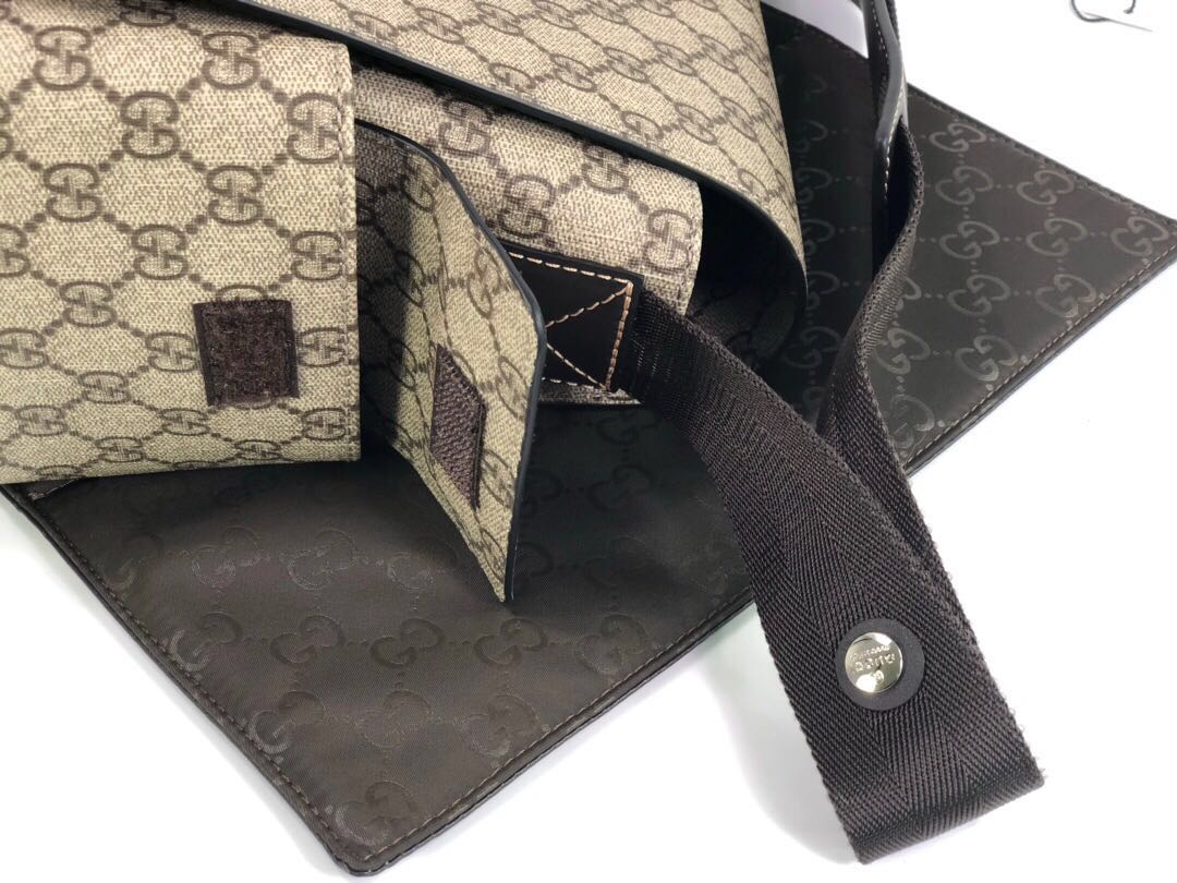   Gucci Messenger Diaper Bag GG Plus 211131 Grey