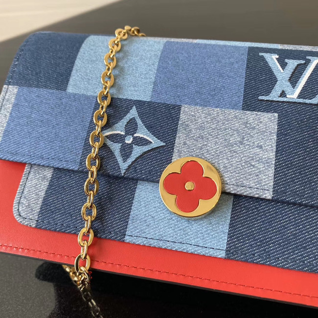 Louis vuitton original FLORE Denim Chain bag M69036