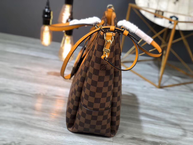 Louis Vuitton Damier Ebene Canvas Original Leather M62094 brown