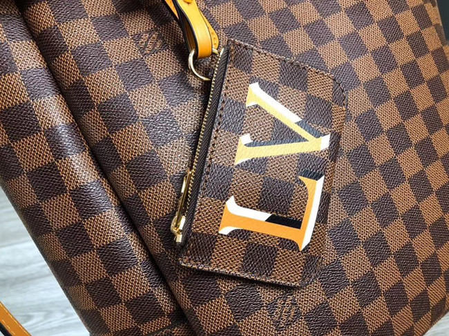 Louis Vuitton Damier Ebene Canvas Original Leather M62094 brown