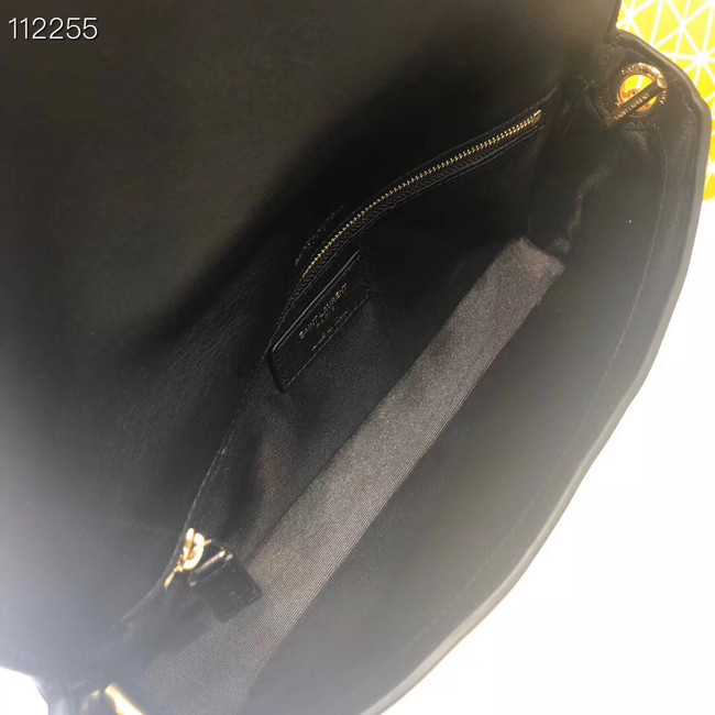 Yves Saint Laurent Calfskin Leather Shoulder Bag 604276 black