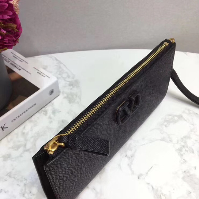 VALENTINO Origianl leather 060 Clutch bag black