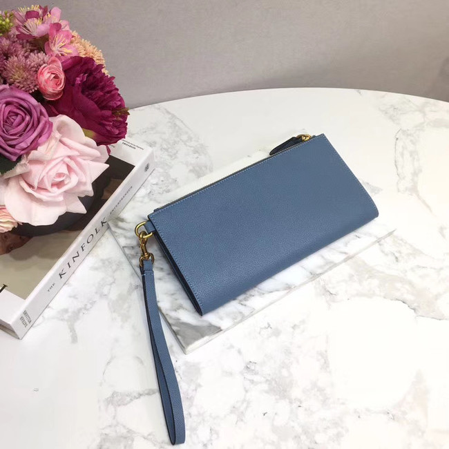 VALENTINO Origianl leather 060 Clutch bag blue