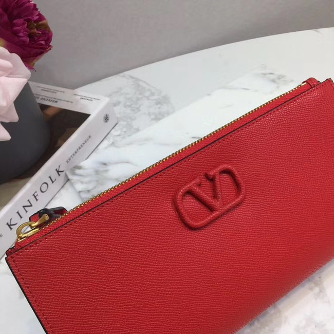 VALENTINO Origianl leather 060 Clutch bag red