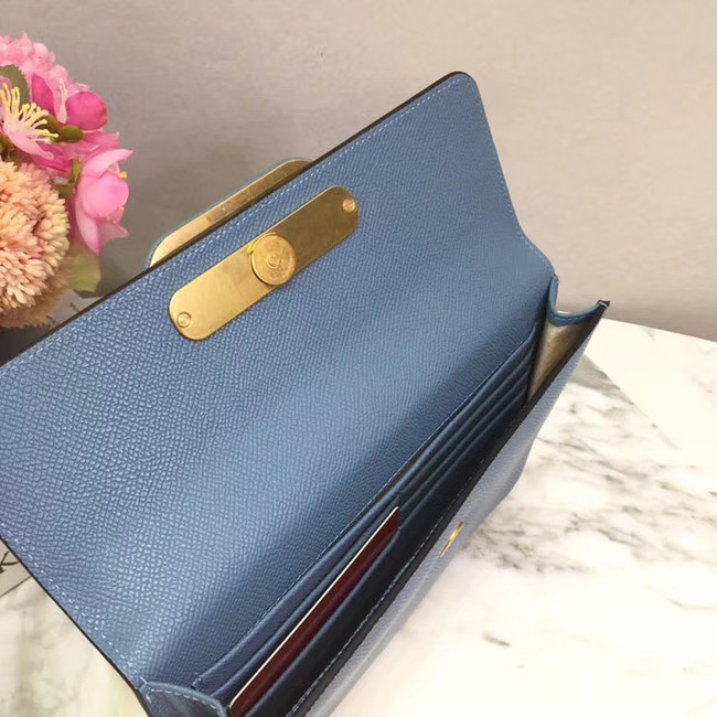 VALENTINO Origianl leather 065 Clutch bag blue