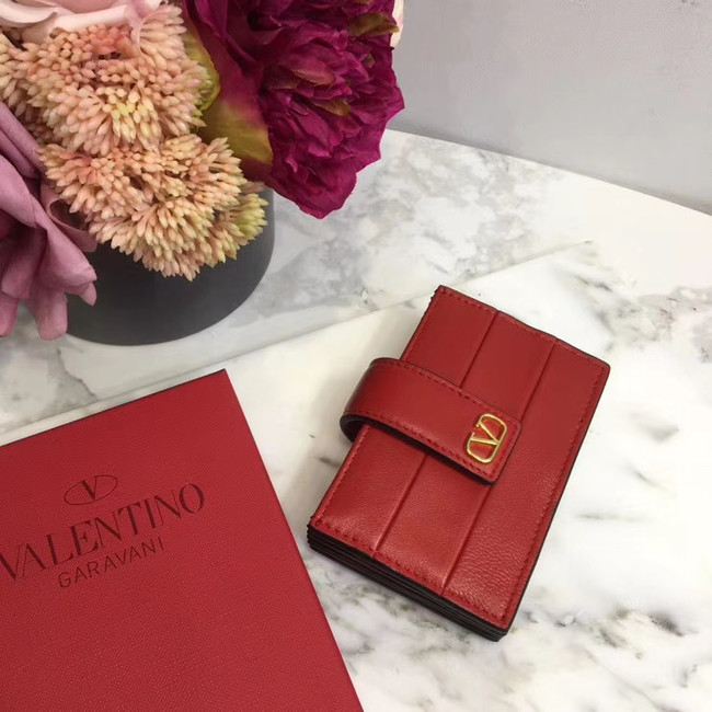 VALENTINO Origianl leather 023 Card Holder red