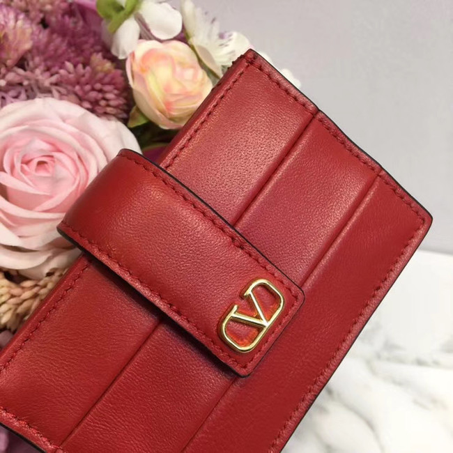 VALENTINO Origianl leather 023 Card Holder red