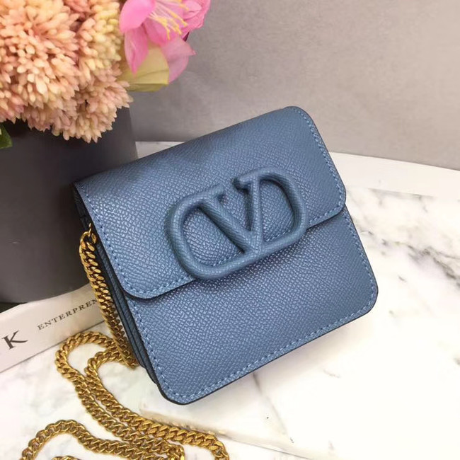 VALENTINO Origianl leather 067 Chain bag blue