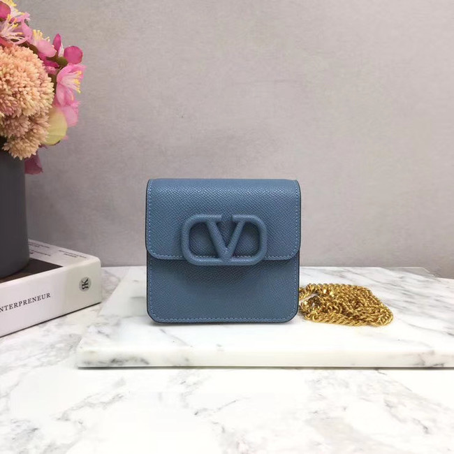 VALENTINO Origianl leather 067 Chain bag blue